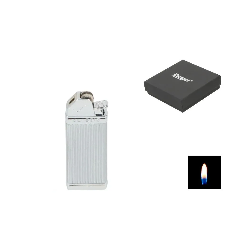 Eurojet Classic Flint/Pipe Chrome Lighter – flint tænding, krom finish pipe-lighter