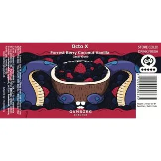 Gamborg Bryghus Octo X Forrest Berry Coconut Vanilla Lassi Gose 7.2% 33cl