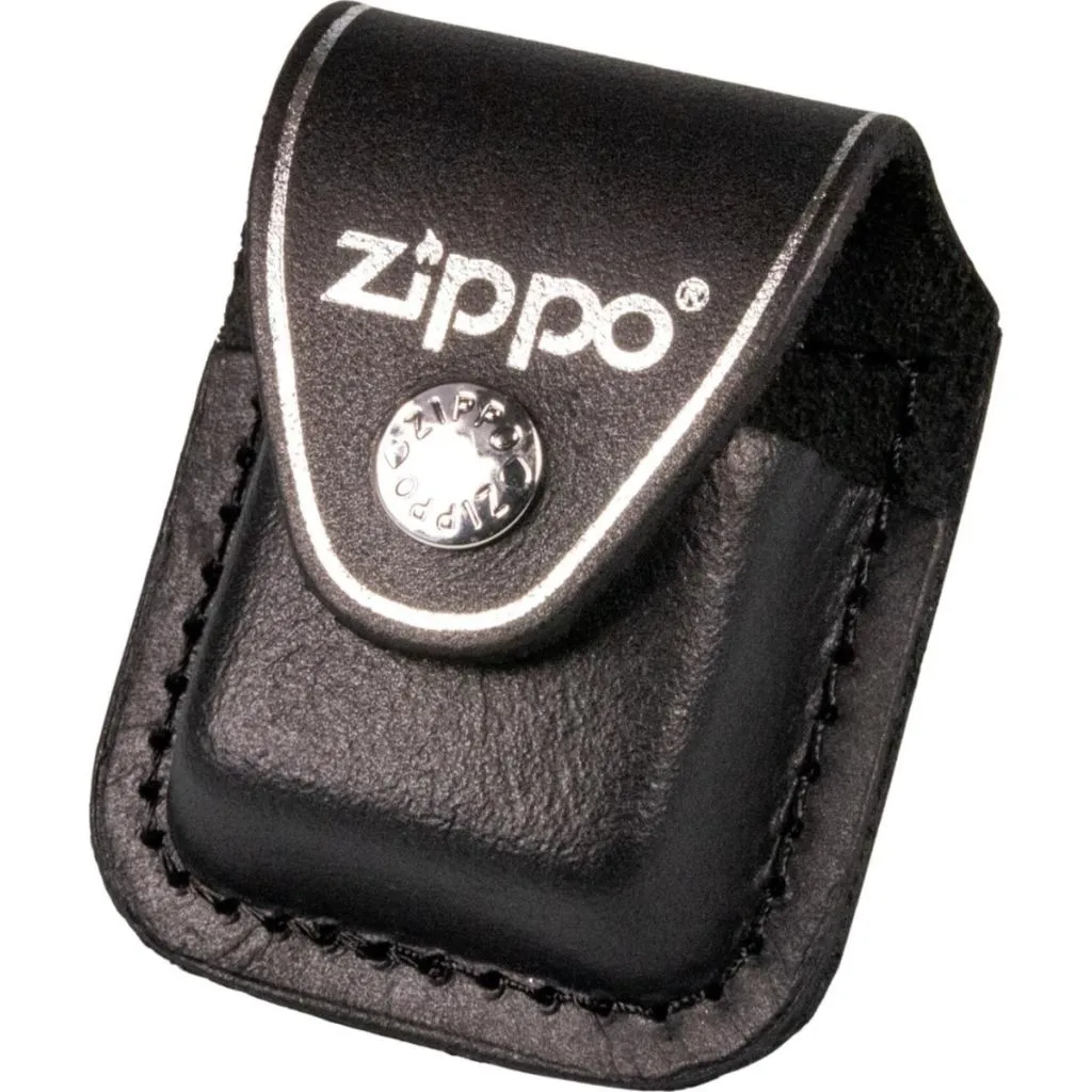 ZIPPO lighter pouch leather black/clip