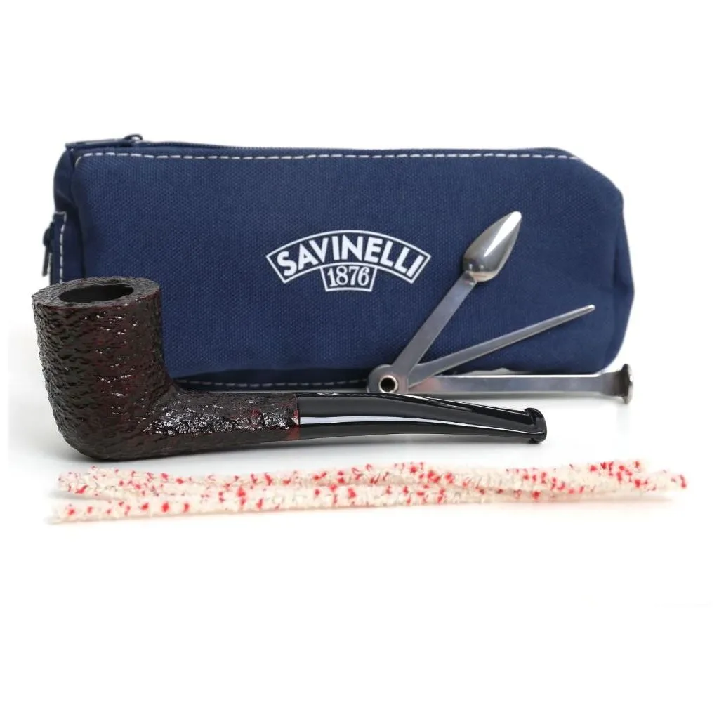 Savinelli One Starter Kit Rusticated Brown 404