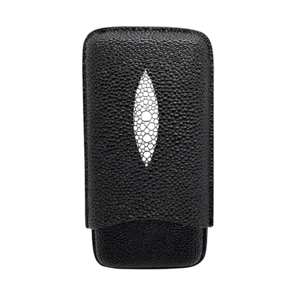 Cigaretui til 3 cigarer inkl. cutter – læderetui med indbygget cigar-skærer