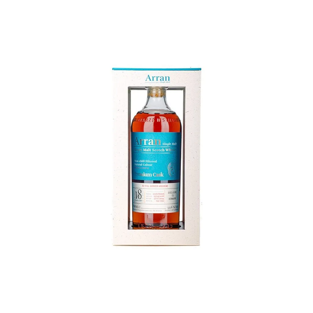 The Arran Malt Premium Cask 18 Y.O. Refill Oloroso Hogshead 53,6% 70 cl – flaske hos Havnens Vin
