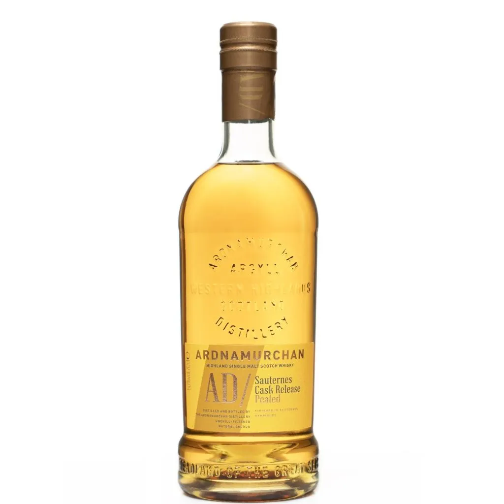 Ardnamurchan AD/ Sauternes Cask Release Peated 50% 70 cl – flaske hos Havnens Vin