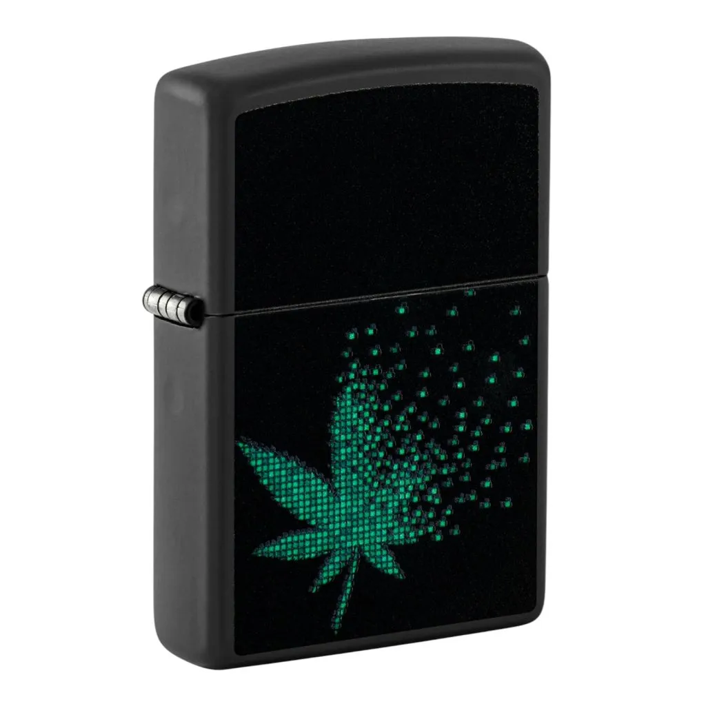 Zippo Pixel Cannabis Design