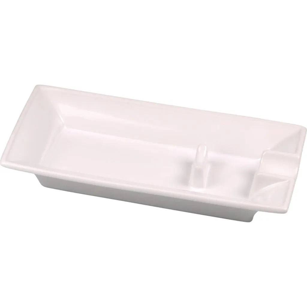 Enkelt cigar askebæger i hvid 