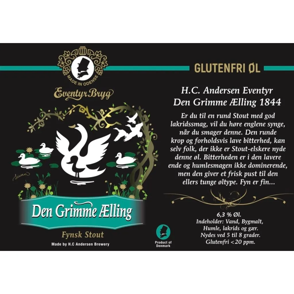 H.C.Andersen Brewery Grimme Ælling/Fynsk Stout 50cl  6,3% Glutenfri