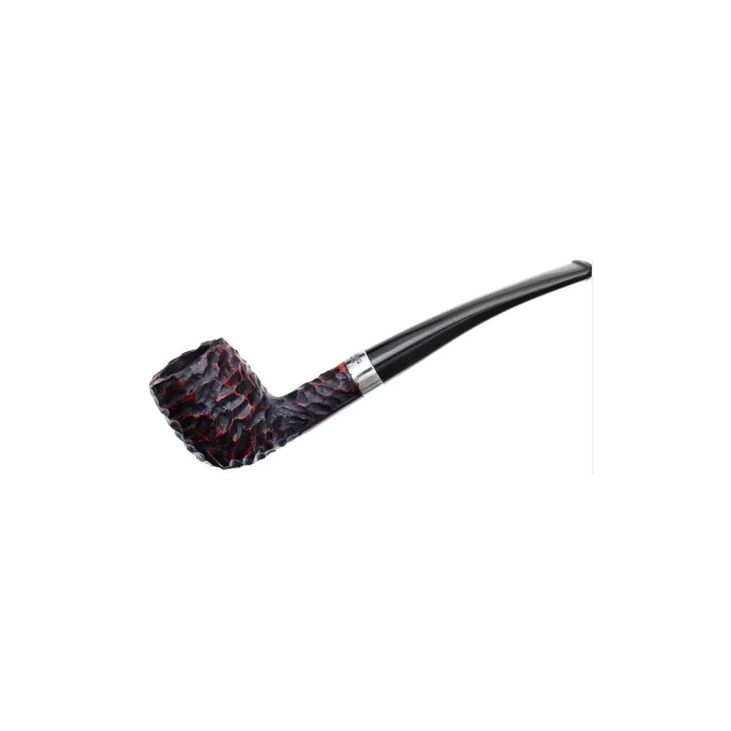 Peterson Junior Rusticated Nickel Mounted Canted Billiard Fishtail