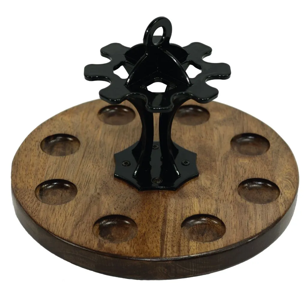 Rundt pibeholder til 8 piber