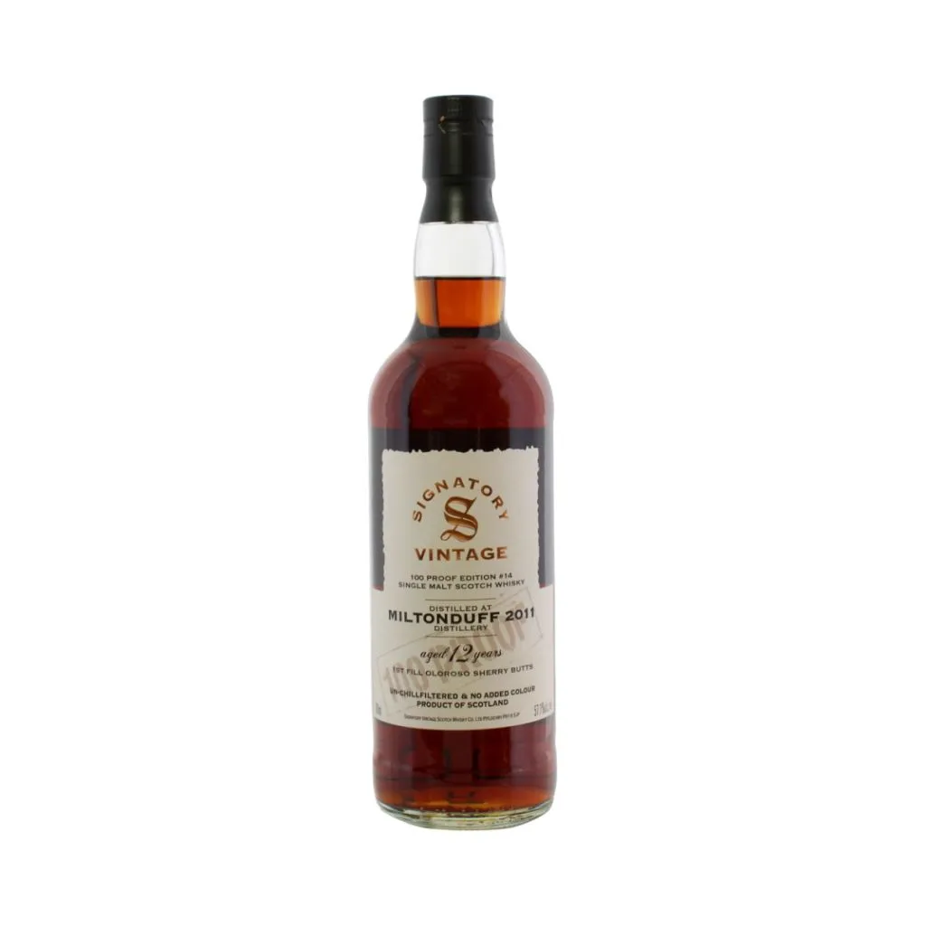 Signatory Vintage 100 Proof Edition Miltonduff 12 Y.O. 57,1% 70 cl – flaske hos Havnens Vin