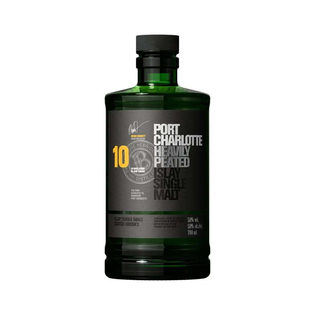 Port Charlotte 10 Year Old Heavily Peated 50% 70 cl – flaske hos Havnens Vin