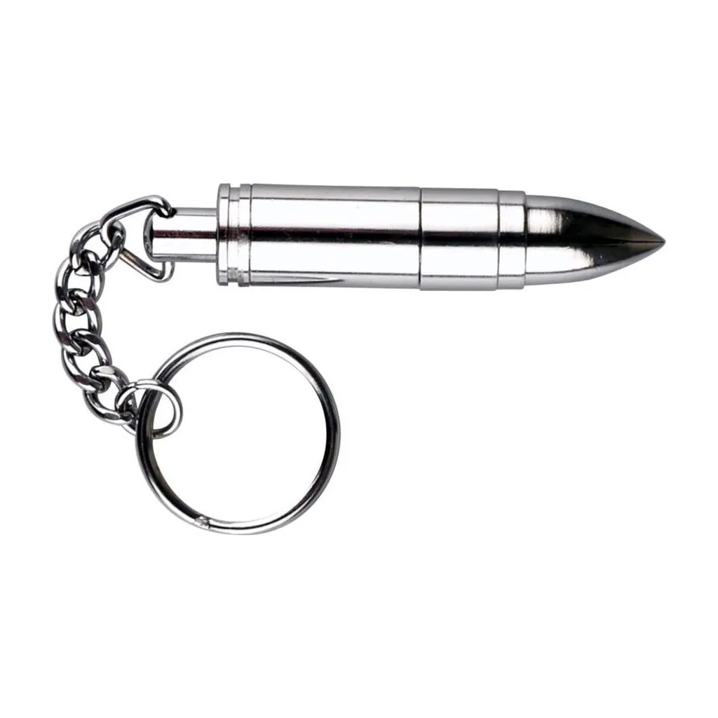 Rund cigar-cutter med 8 mm udskæring, nøglering og udskyder i metal.