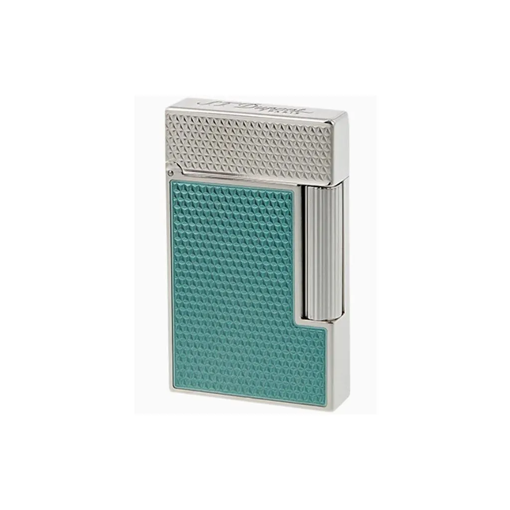 S.T. Dupont Ligne 2 Guilloche Lighter, Turquoise
