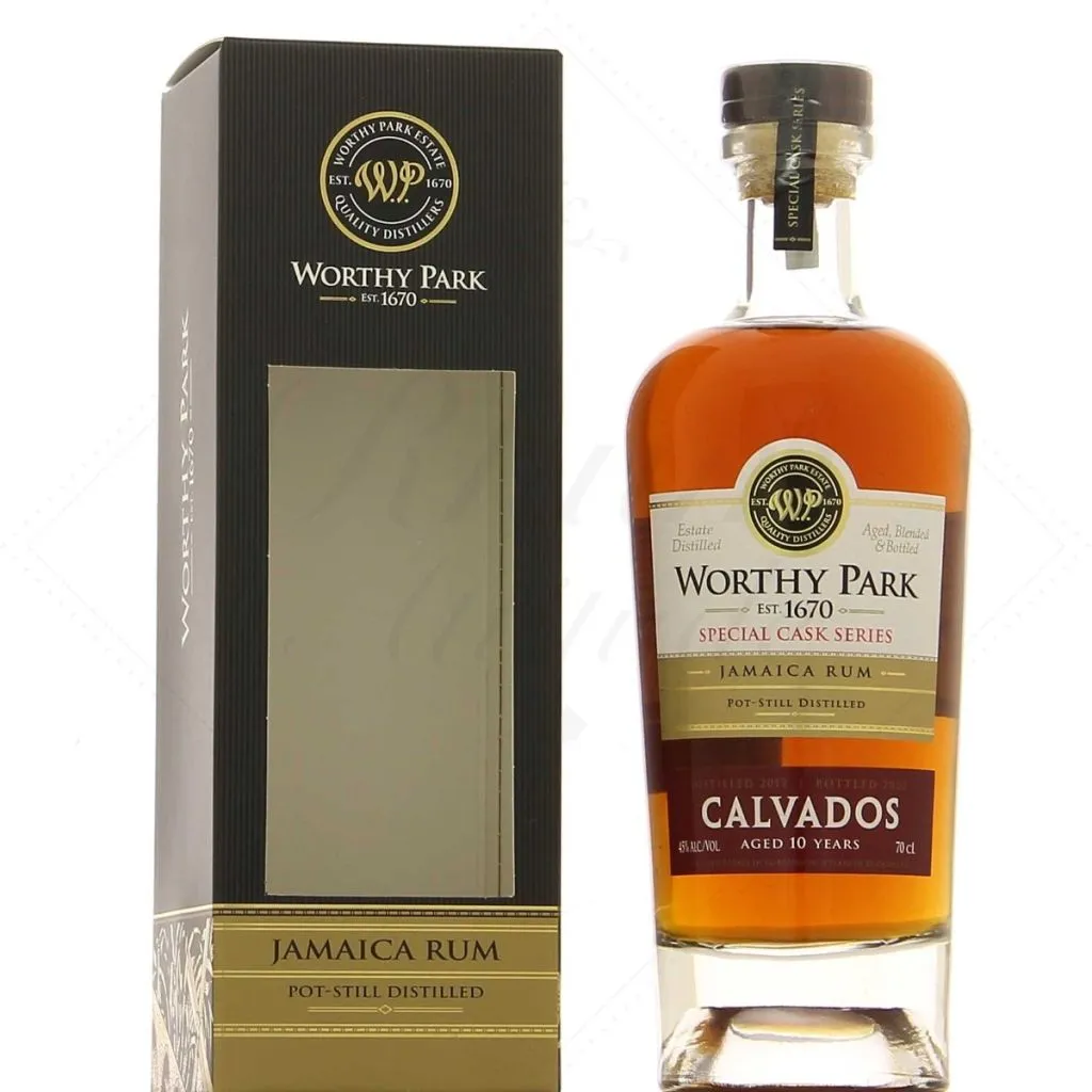 Worthy Park Special Cask Finish Calvados 10 Y.O. – mørk jamaicansk romflaske

Worthy Park Calvados Finish 10 år 45% 70 cl – pot-still rom med æble- og trænoter

Worthy Park Jamaica Calvados Finish – limited edition 10 år gammel romflaske