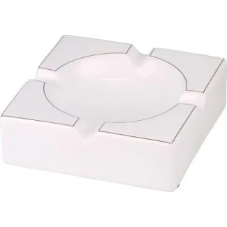 Cigar askebæger keramik med sølvkant