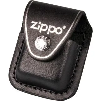 ZIPPO lighter pouch leather black/clip