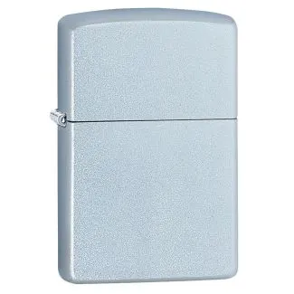 Zippo Satin Chrome lighter med mat krom finish.