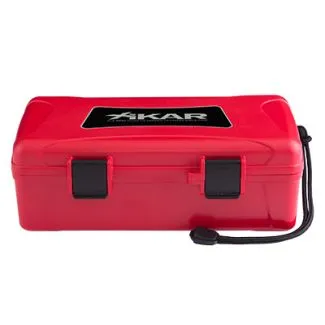 XIKAR Travel Humidor 10 Red – rød rejsehumidor i ABS med plads til ca. 10 cigarer