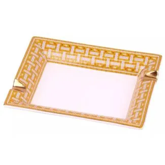 Deco Porselæn Cigar Askebæger – 20,5×17×3,5 cm porcelæn cigar-ashtray