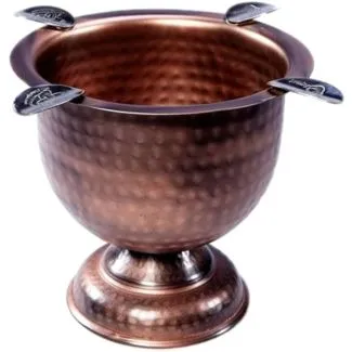 Stinky Cigar Antique Hammered Copper Askebæger – hamret kobberfinish med 4 cigarriste