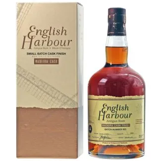 English Harbour 5 Y.O. Madeira Cask Finish – elegant romflaske med Madeira-finish

English Harbour Madeira Finish 46% 70 cl – Antigua rom med valnød og hasselnødskarakter

English Harbour Madeira Cask Finish 5 år 46% – limited edition rom med nødde & 