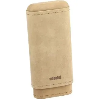 Adorini Real Leather Case for 2-3 Cigars Brown