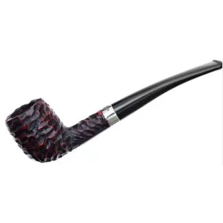 Peterson Junior Rusticated Nickel Mounted Canted Billiard Fishtail