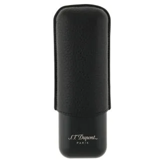 S.T. Dupont Cigaretui til 2 Cigarer – Mat Sort flaske/etu – premium cigar-tilbehør