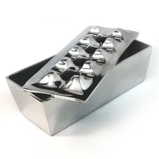 Polished Aluminum Grid Cigar Ashtray