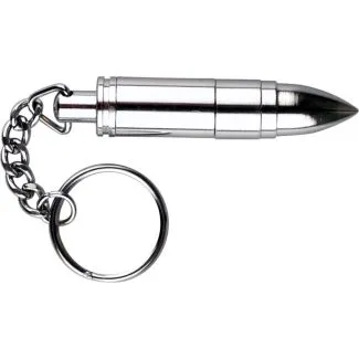 Rund cigar-cutter med 8 mm udskæring, nøglering og udskyder i metal.