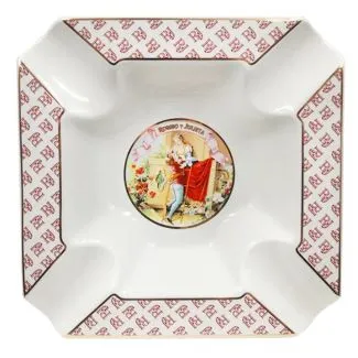 Romeo y Julieta 4 Groov Keramisk Askebæger – 22×22×5 cm, cigartilbehør