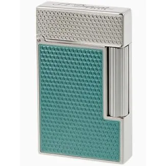 S.T. Dupont Ligne 2 Guilloche Lighter, Turquoise