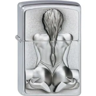 Zippo Lighter Kneeling Girl