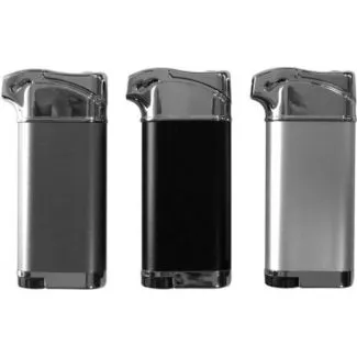 Cool Nice Pipe pibelighter med Piezo-tænding og skrå flamme i sort/sort.