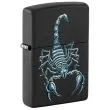 Zippo Scorpion lighter med skorpion-motiv på metalkorpus.