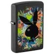 Zippo Playboy Design lighter med Playboy bunny-motiv på sort metalkorpus.
