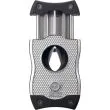 Colibri SV-Cut Black & Chrome cigar cutter – double cut 27mm/24mm