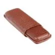 Brown Lizard Double Cigar Case – læderetui med læzermønster til 2 cigarer
