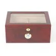 Humidor Rosewood Finish w/ Glass Top – bubinga veneer humidor med glaslåge til opbevaring af cigarer