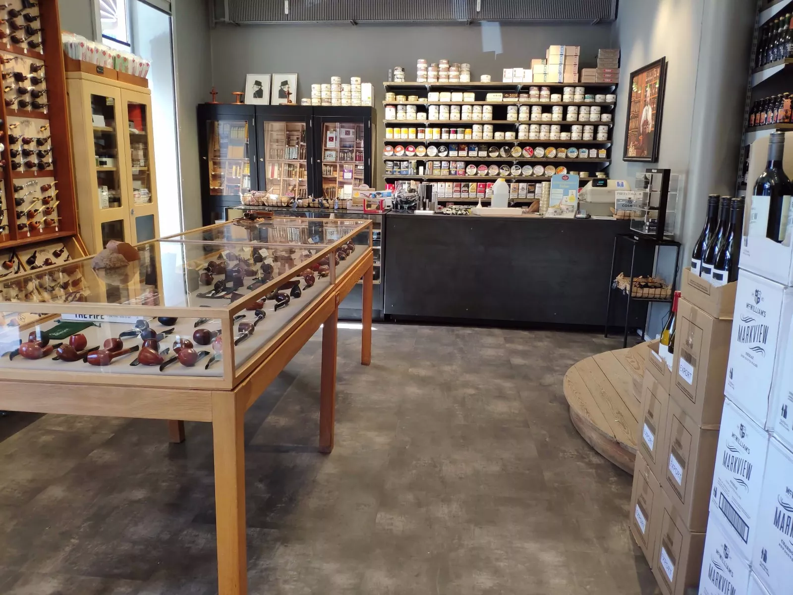 Tobaks- og pibe afdeling