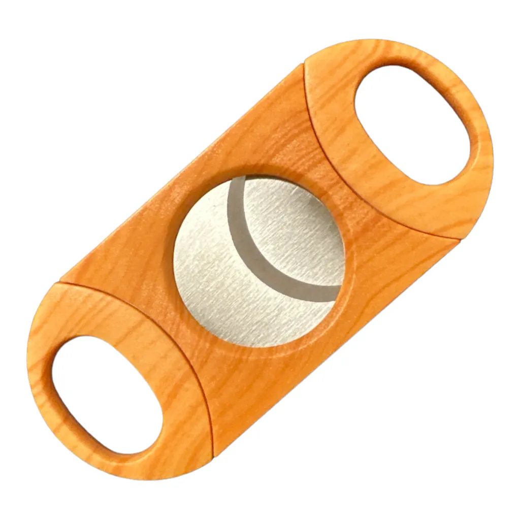 Wood Grain Double Guillotine cigar cutter