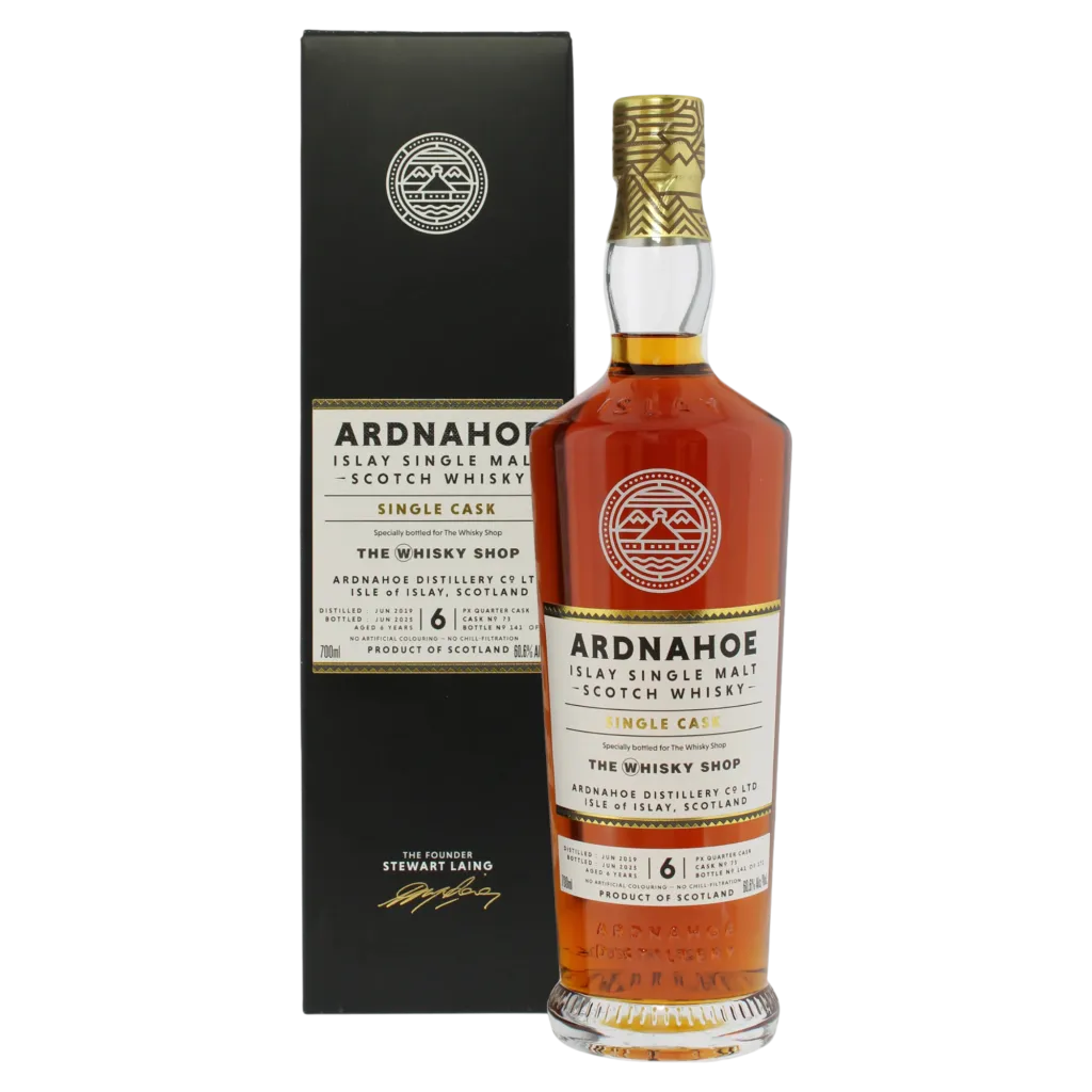 Ardnahoe Distillery 6 Y.O. Single Cask Bourbon Barrel – Islay single malt whiskyflaske