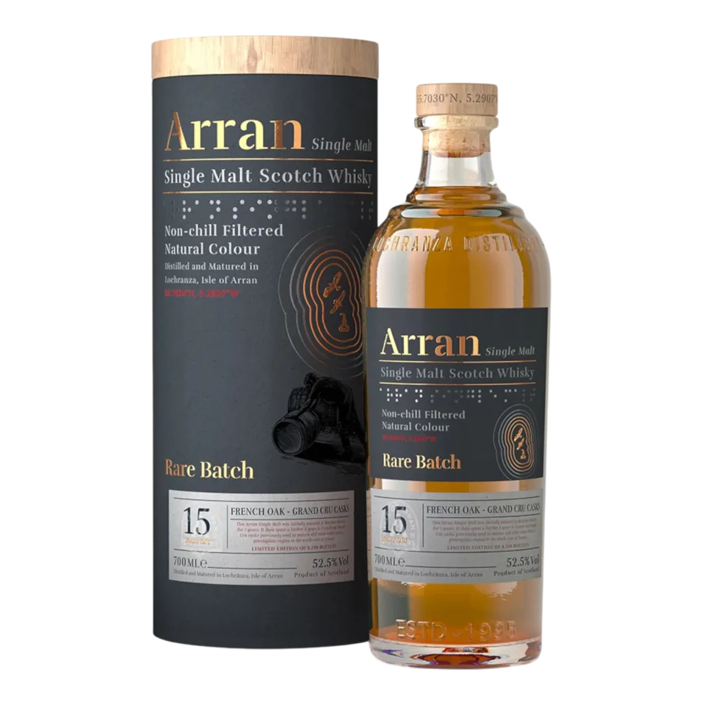 The Arran Malt 15 Years Rare Batch French Oak Grand Cru 52,5% 70 cl – flaske hos Havnens Vin