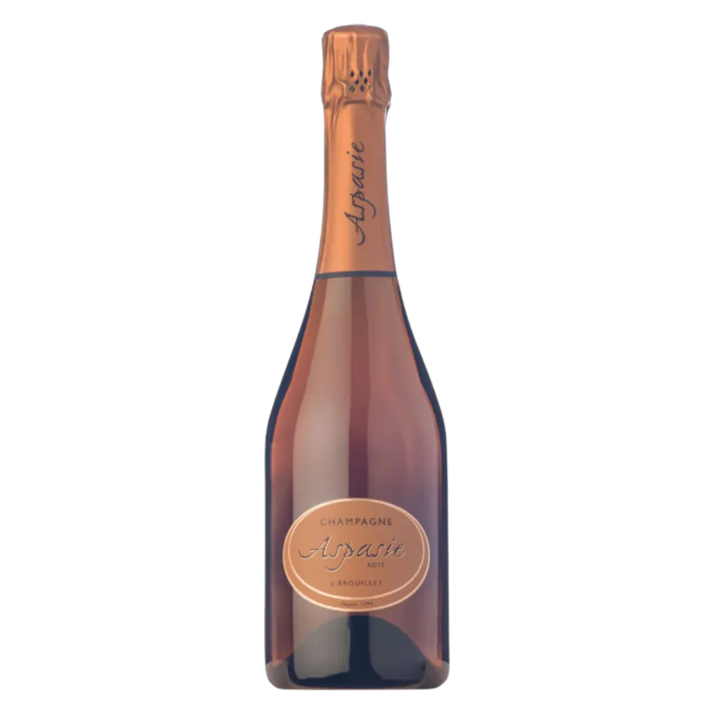 Champagne Aspasie Brut Rosé – mousserende vin med delikat roséfarve i elegant flaske