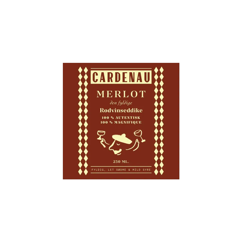 Cardenau Merlot Eddike 250 ml – rødvinseddike lavet på Merlot druer