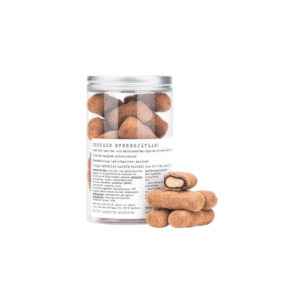 Haupt Lakrits Svenskjävlar m. chokolade 250g 