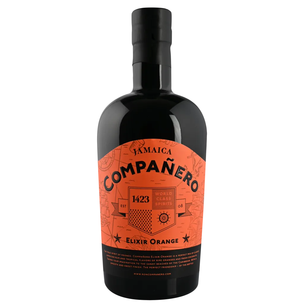 Compañero Elixir Orange – rom-baseret likør med appelsin og kokos

Compañero Elixir Orange 40% 70 cl – tropisk smag med sød finish

Compañero Elixir Orange – elegant flaske med appelsin- og kokosnoter