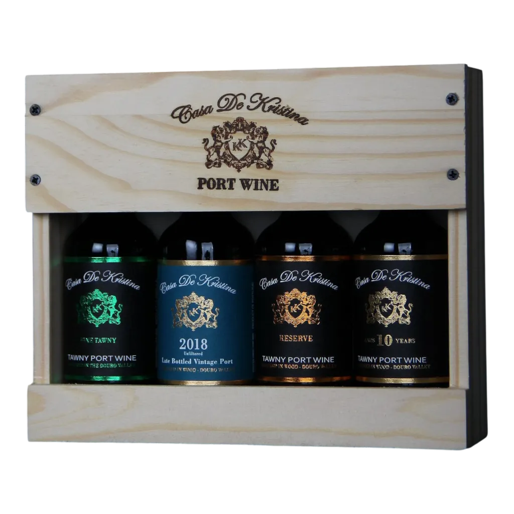 Casa de Kristina miniflaske gavesæt – tre små portvine i elegant æske