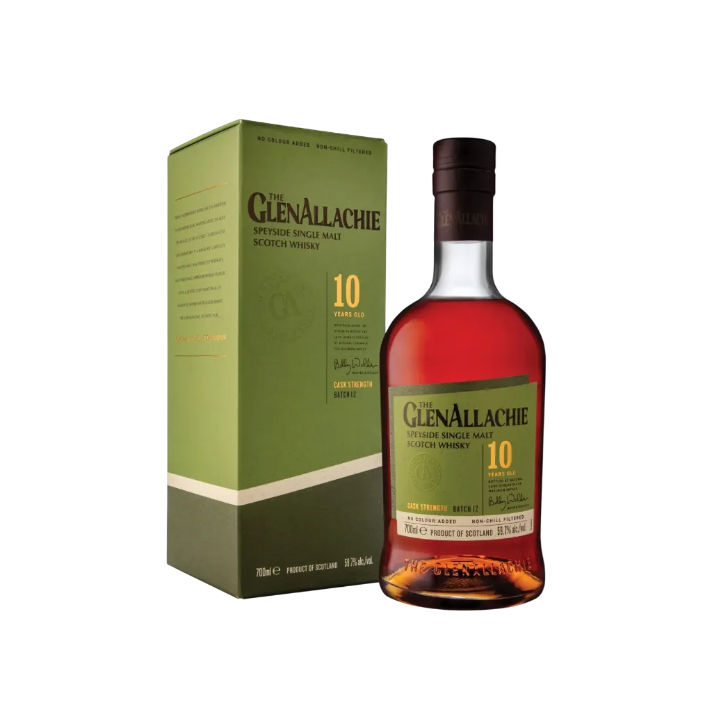 GlenAllachie 10 Years Old Cask Strength Batch 12 – whiskyflaske med Speyside single malt