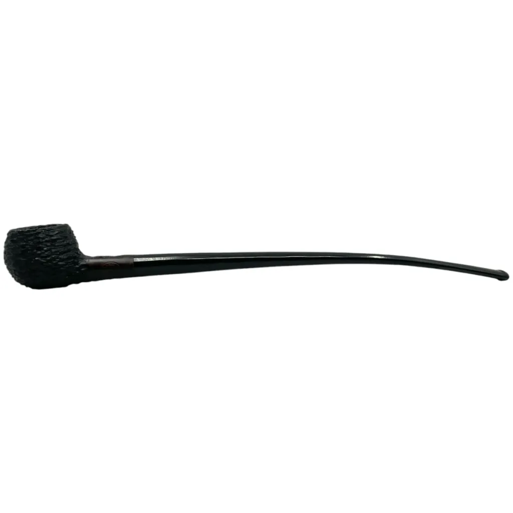 BPK Churchwarden Pipe Rusticated Black