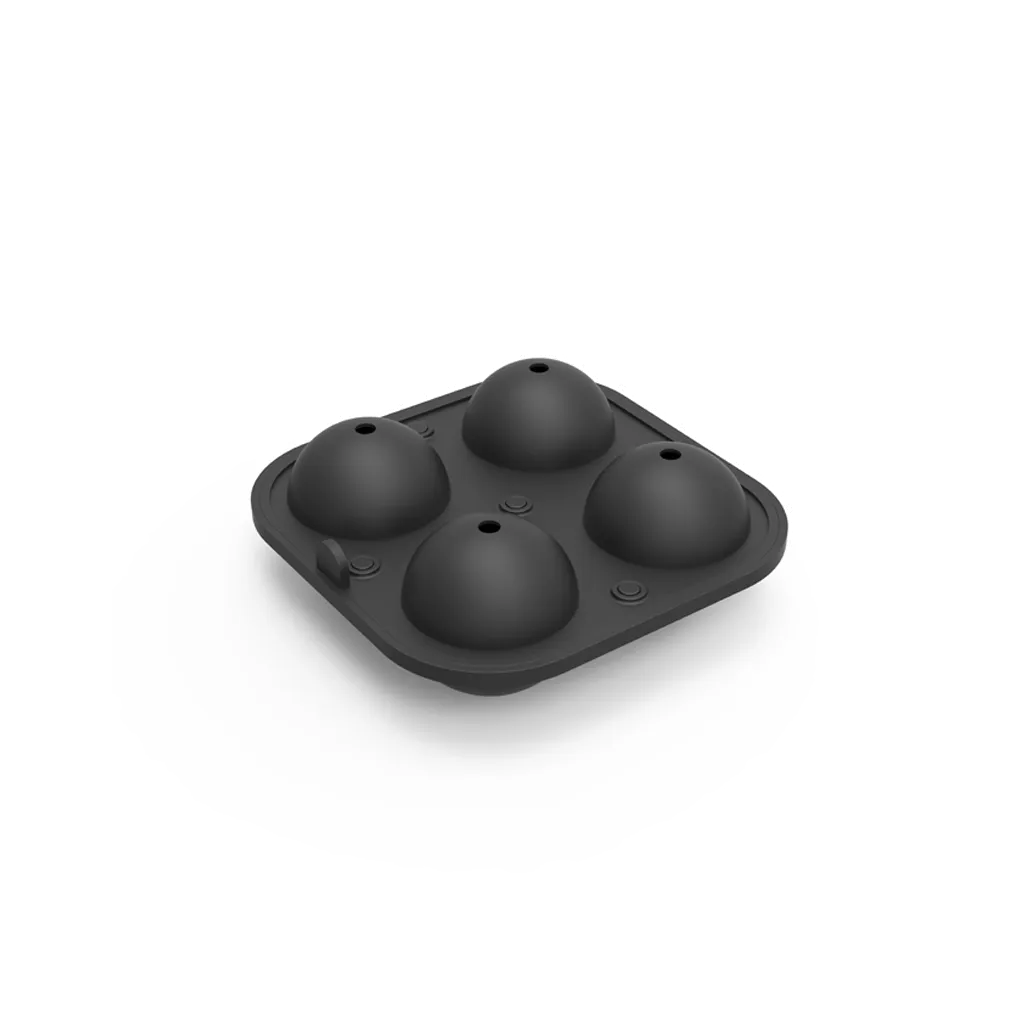 Kvalitets ice ball - Rund isterningbakke 4stk.